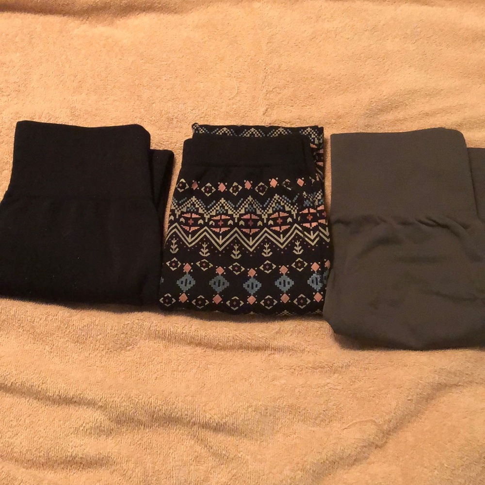3 fleece lined leggings